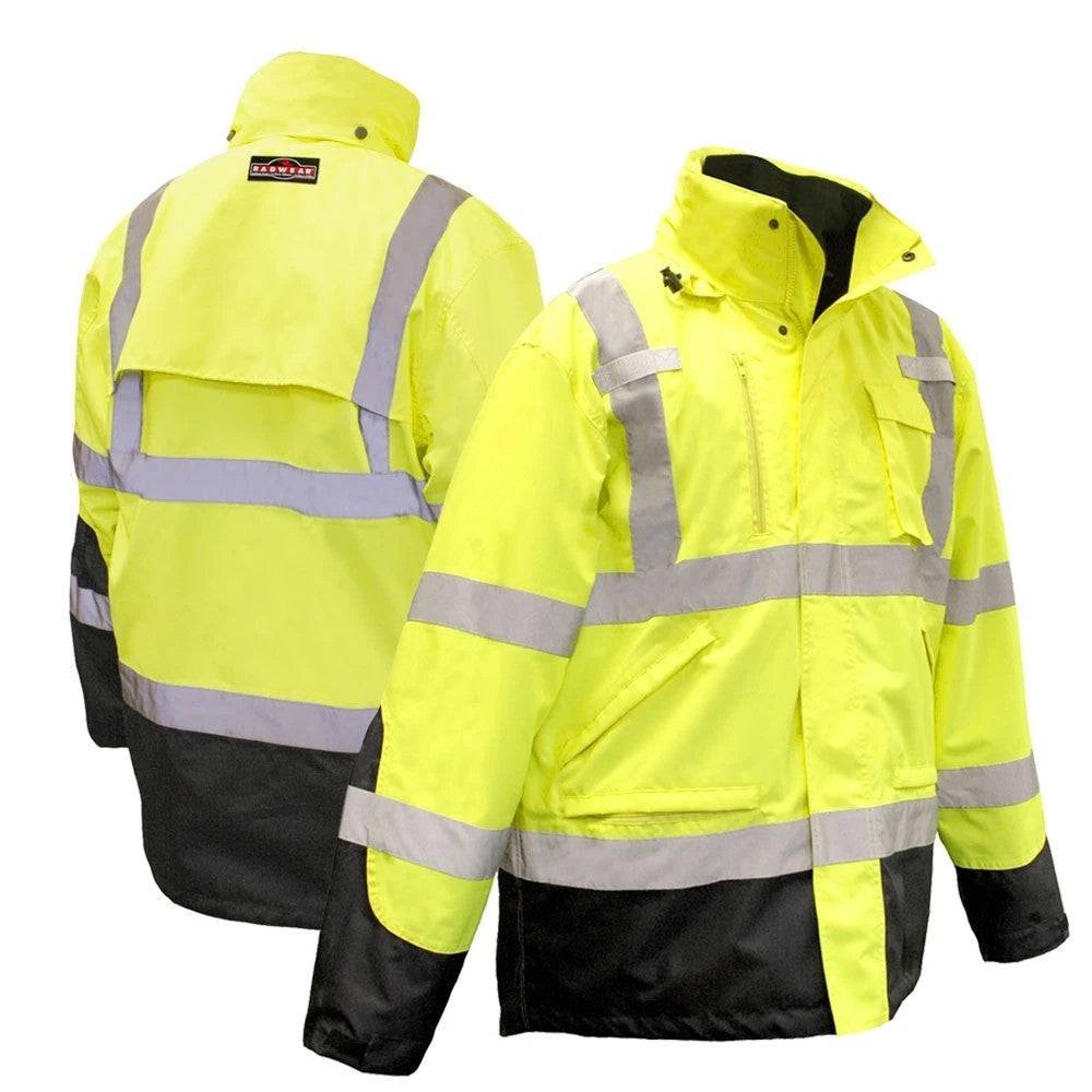ANSI Class 3 Weatherproof 3-in-1 Safety Parka with Removable Fleece Liner & Reflective Tape