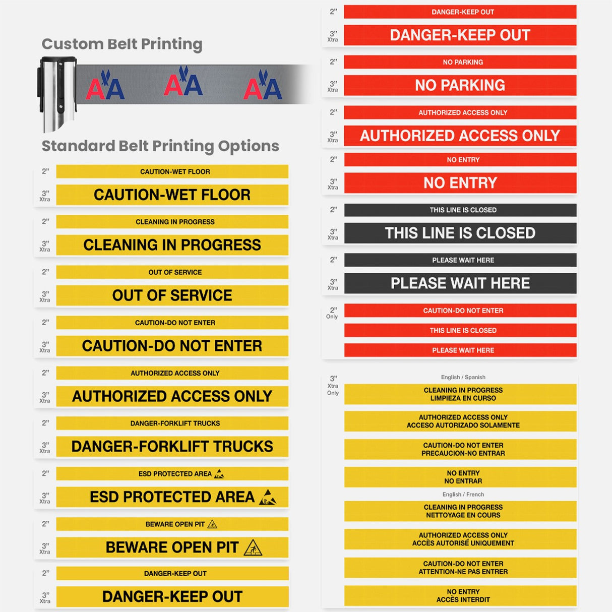 55 ft Wall Mount Retractable Belt Barrier – Extra Long Crowd Control Stanchion