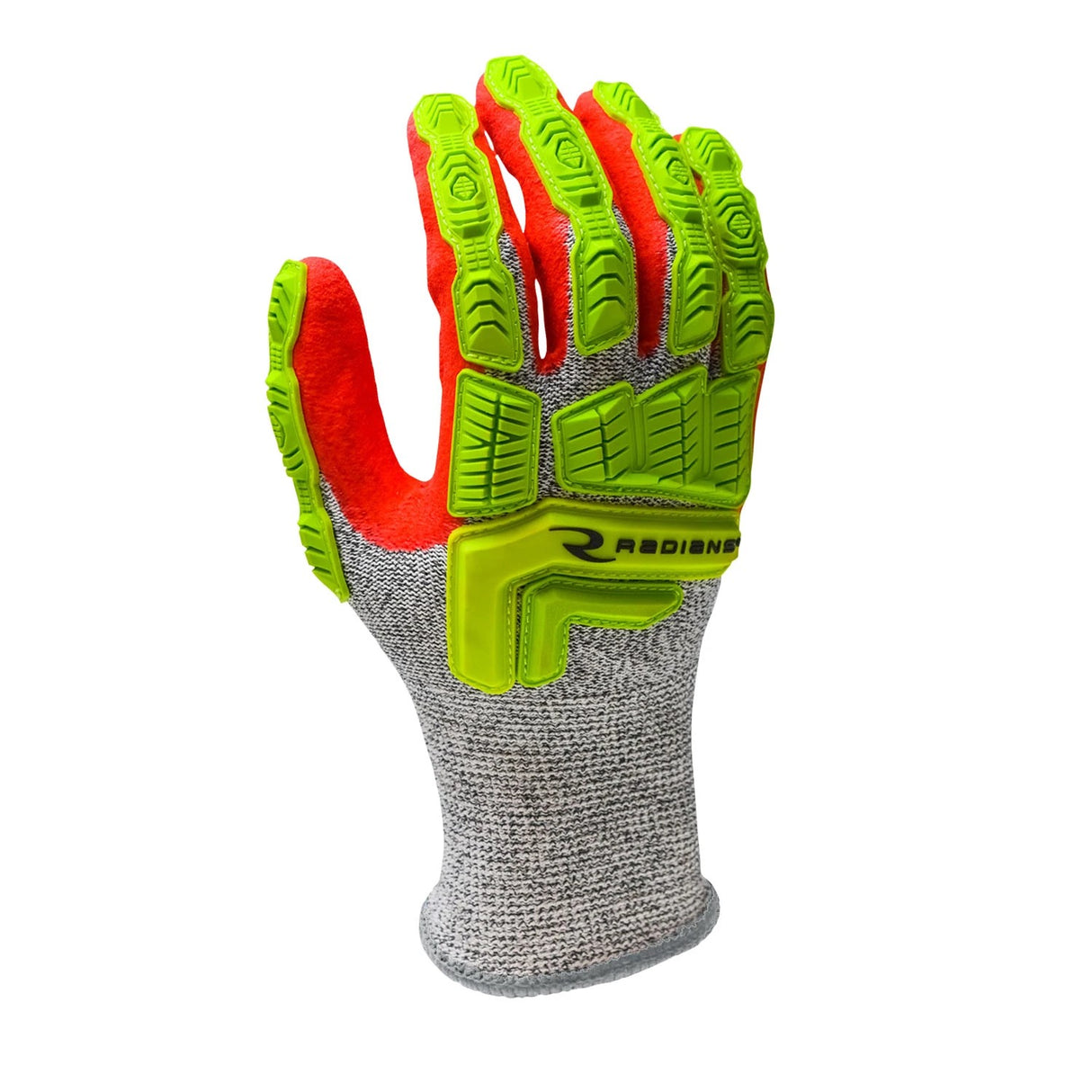ANSI A5 Cut Resistant Nitrile Dipped Work Gloves with Dorsal Impact Protection & Sandy Grip Coating