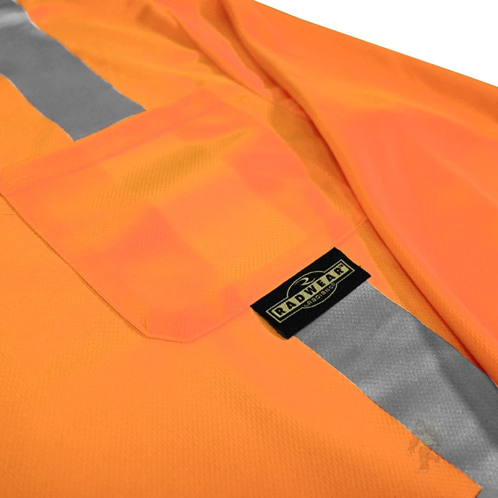 ANSI Class 2 Hi-Vis Long Sleeve Safety Polo Shirt with Moisture Wicking Mesh & Reflective Tape