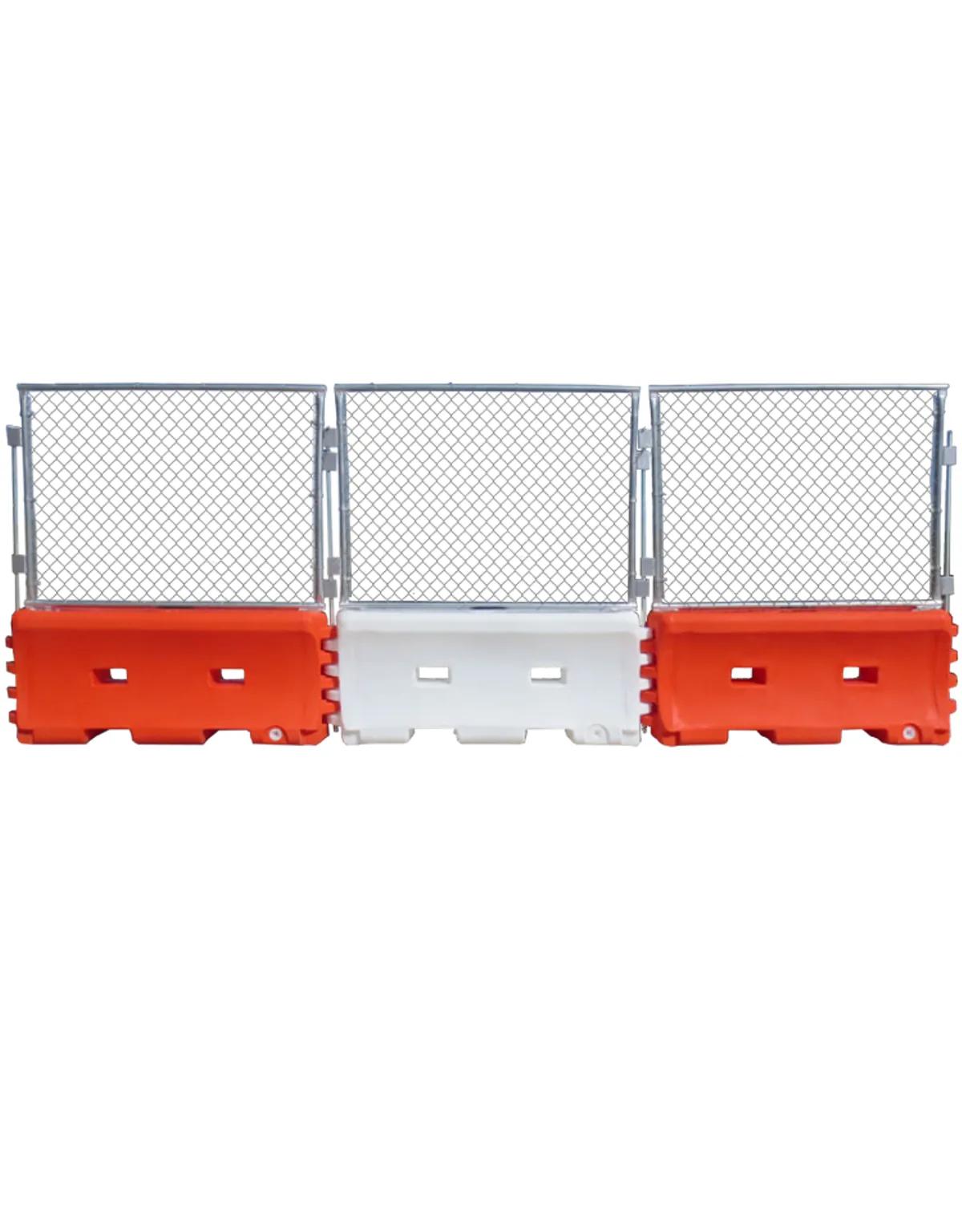 Water-Filled Traffic Barrier – 6 Ft Plastic Construction Barricade with Interlocking Design and Fillable Base