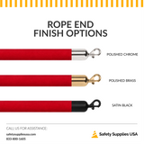 1.5 Inch Velour Stanchion Rope | 4 Ft to 12 Ft