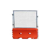 Water-Filled Traffic Barrier – 6 Ft Plastic Construction Barricade with Interlocking Design and Fillable Base