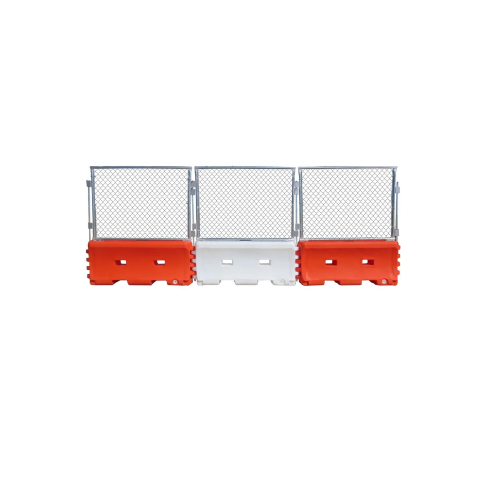 Water-Filled Traffic Barrier – 6 Ft Plastic Construction Barricade with Interlocking Design and Fillable Base