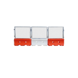 Water-Filled Traffic Barrier – 6 Ft Plastic Construction Barricade with Interlocking Design and Fillable Base