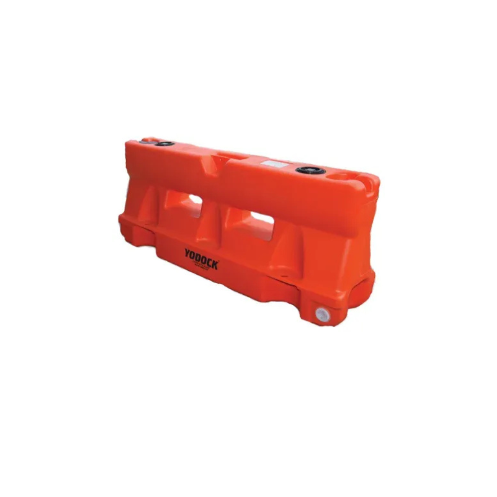 6 Ft Water-Filled Barrier with Optional Fence Panel – Durable Plastic Traffic & Pedestrian Channelizer