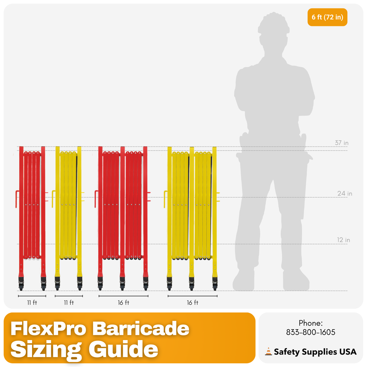 FlexPro Expanding Barricade 16 Ft