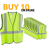 Class 2 Hi-Vis Safety Vest, Solid Polyester, Lime
