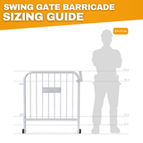 Small Steel Swing Gate Barricade | Heavy-Duty Crowd Control Barriers