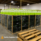 100 Cones Bulk Pallet, 28" Lime Green Traffic Cone, 7lb Black Base, w/6" & 4" Retroreflective Collars, MUTCD Compliant