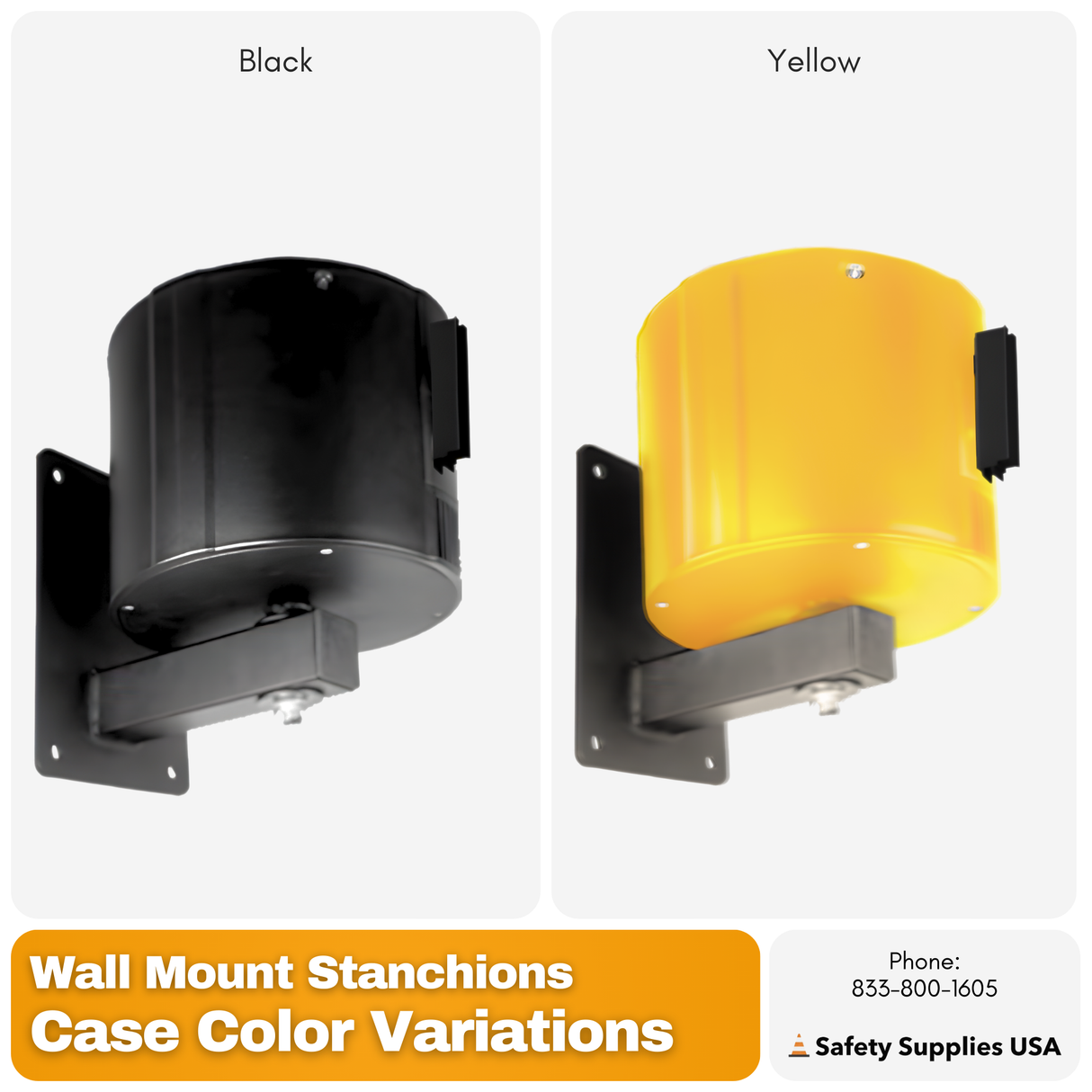 75 ft Wall Mount Retractable Belt Barrier – Maximum Length Stanchion