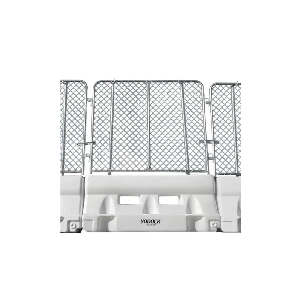 6 Ft Water-Filled Barrier with Optional Fence Panel – Durable Plastic Traffic & Pedestrian Channelizer