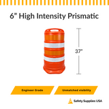 Commander Traffic Drum with Reflective Sheeting - No Base Included