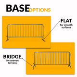 8.5 Foot Heavy Duty Steel Crowd Control Barricade - Galvanized