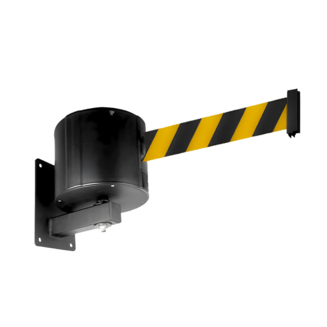 55 ft Wall Mount Retractable Belt Barrier – Extra Long Crowd Control Stanchion