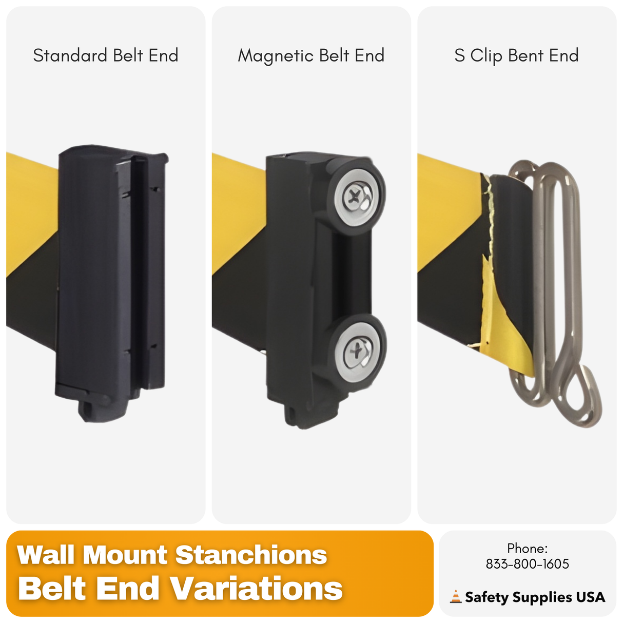 75 ft Wall Mount Retractable Belt Barrier – Maximum Length Stanchion