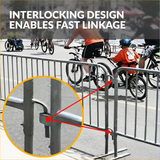 8.5 Foot Heavy Duty Steel Crowd Control Barricade - Galvanized