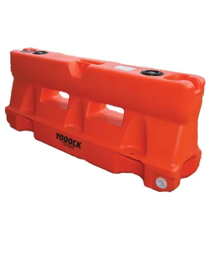 6 Ft Water-Filled Barrier with Optional Fence Panel – Durable Plastic Traffic & Pedestrian Channelizer