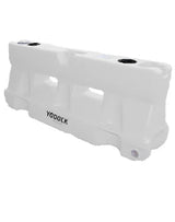 6 Ft Water-Filled Barrier with Optional Fence Panel – Durable Plastic Traffic & Pedestrian Channelizer