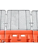 6 Ft Water-Filled Barrier with Optional Fence Panel – Durable Plastic Traffic & Pedestrian Channelizer