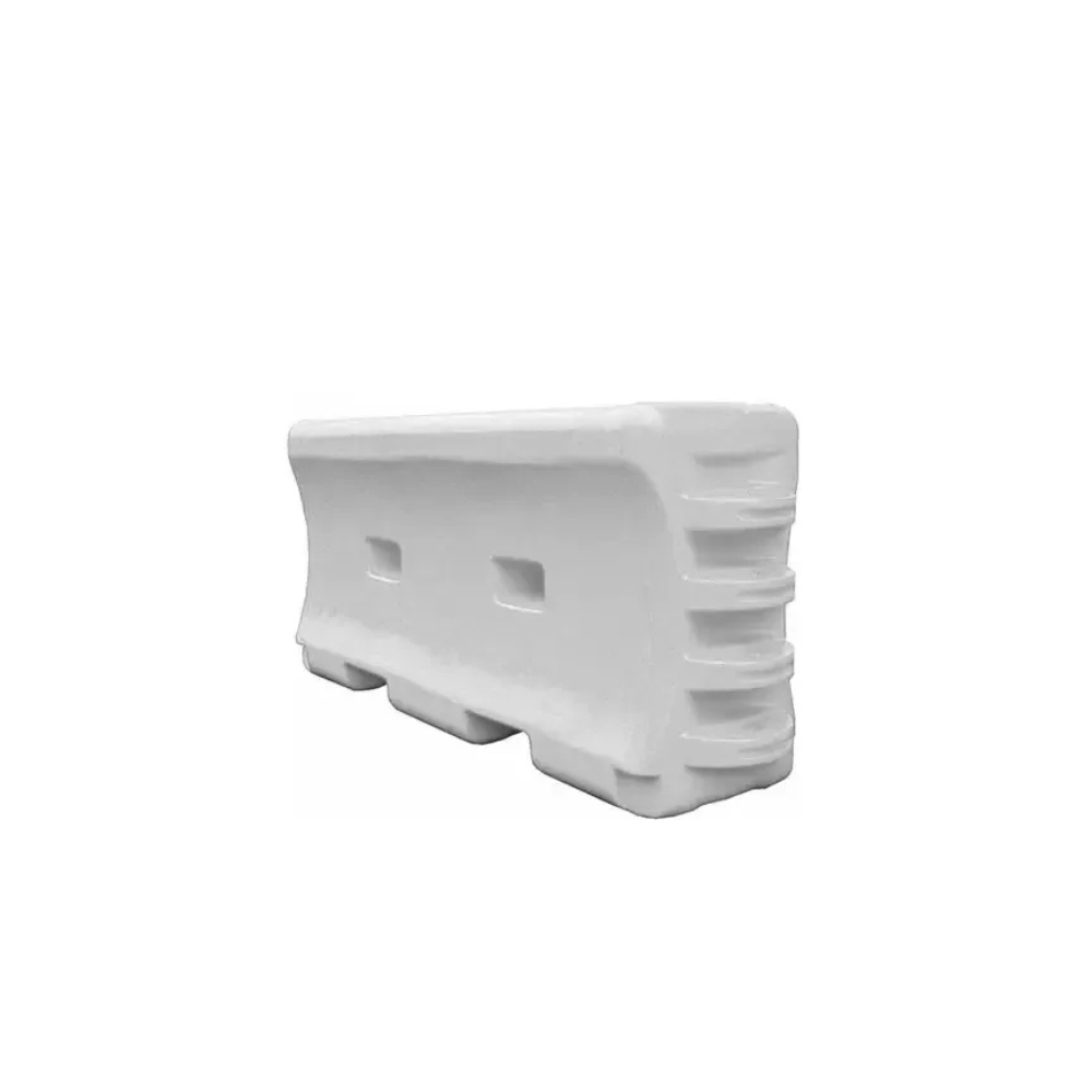 Water-Filled Traffic Barrier – 6 Ft Plastic Construction Barricade with Interlocking Design and Fillable Base