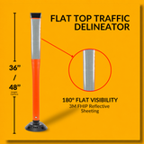 Flat Top Traffic Delineator Post