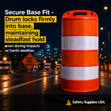 Commander Traffic Drum with Reflective Sheeting - No Base Included