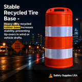 Commander Traffic Drum with Reflective Sheeting - No Base Included