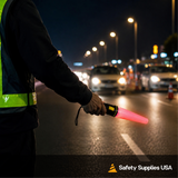 7" Red Safety Cone Traffic Wand