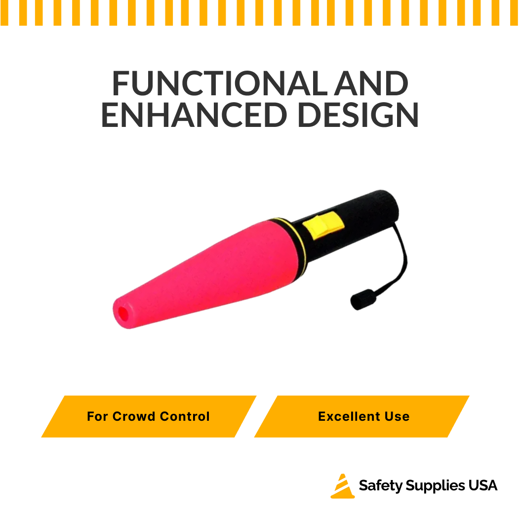 7" Red Safety Cone Traffic Wand