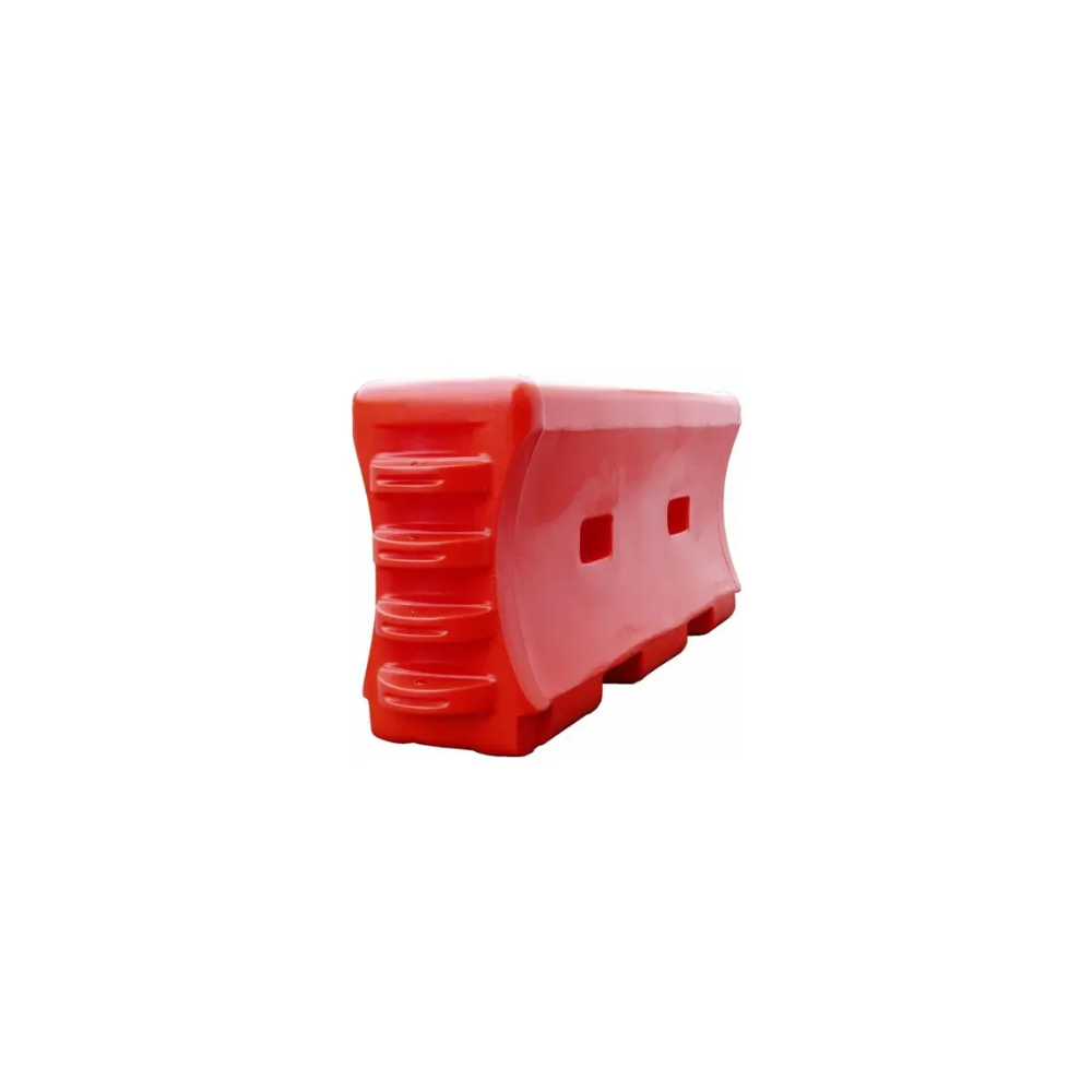 Water-Filled Traffic Barrier – 6 Ft Plastic Construction Barricade with Interlocking Design and Fillable Base