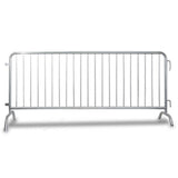 8.5 Foot Heavy Duty Steel Crowd Control Barricade - Galvanized