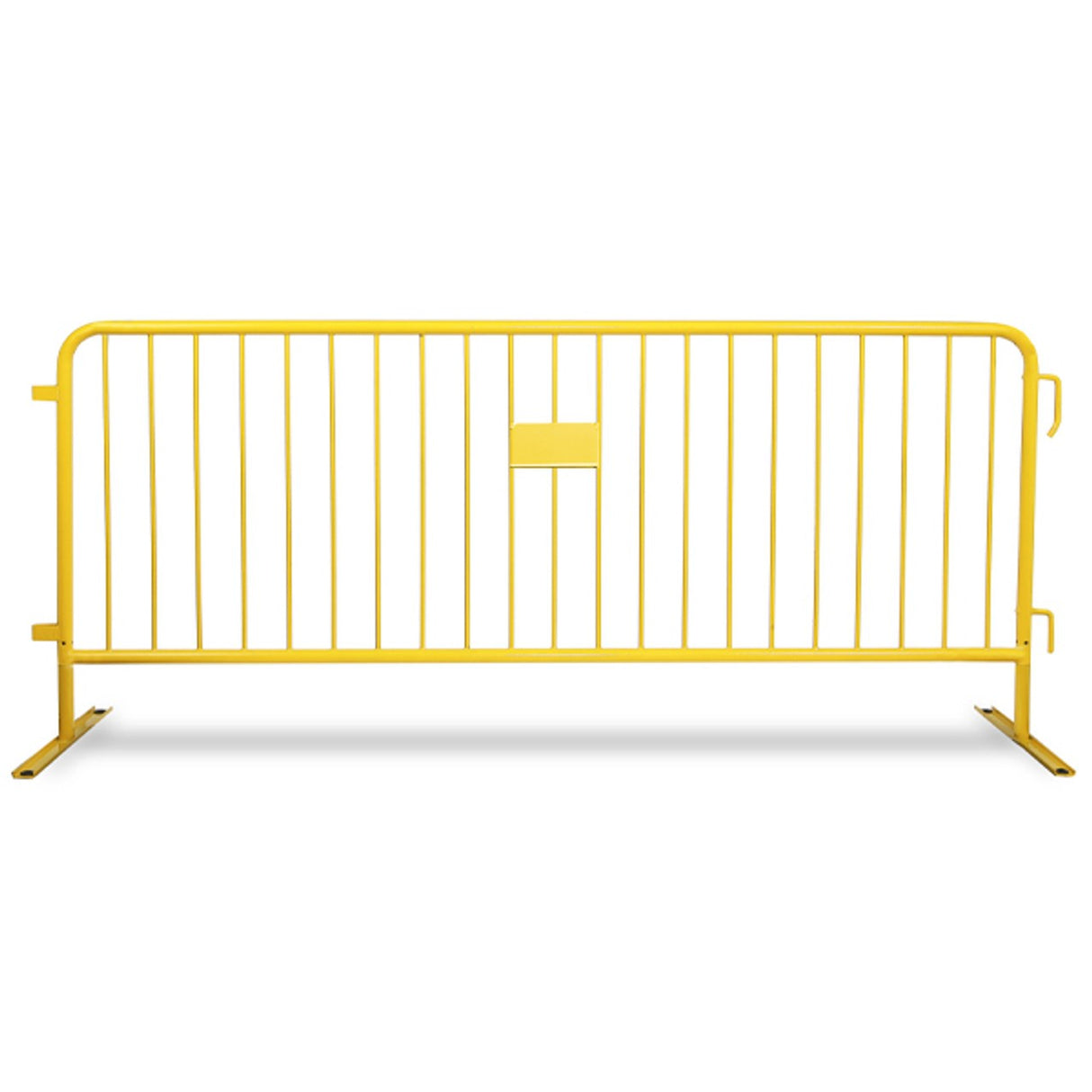 8.5 Foot Heavy Duty Steel Crowd Control Barricade - Yellow