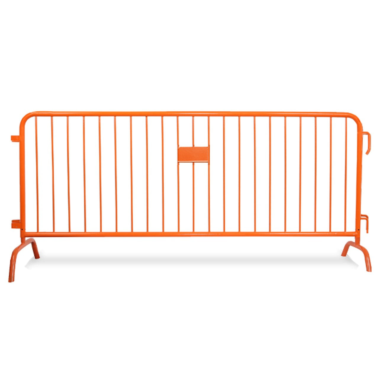 8.5 Foot Heavy Duty Steel Crowd Control Barricade - Orange