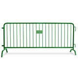 8.5 Foot Heavy Duty Steel Crowd Control Barricade - Green
