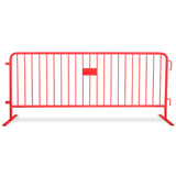 8.5 Foot Heavy Duty Steel Crowd Control Barricade - Red