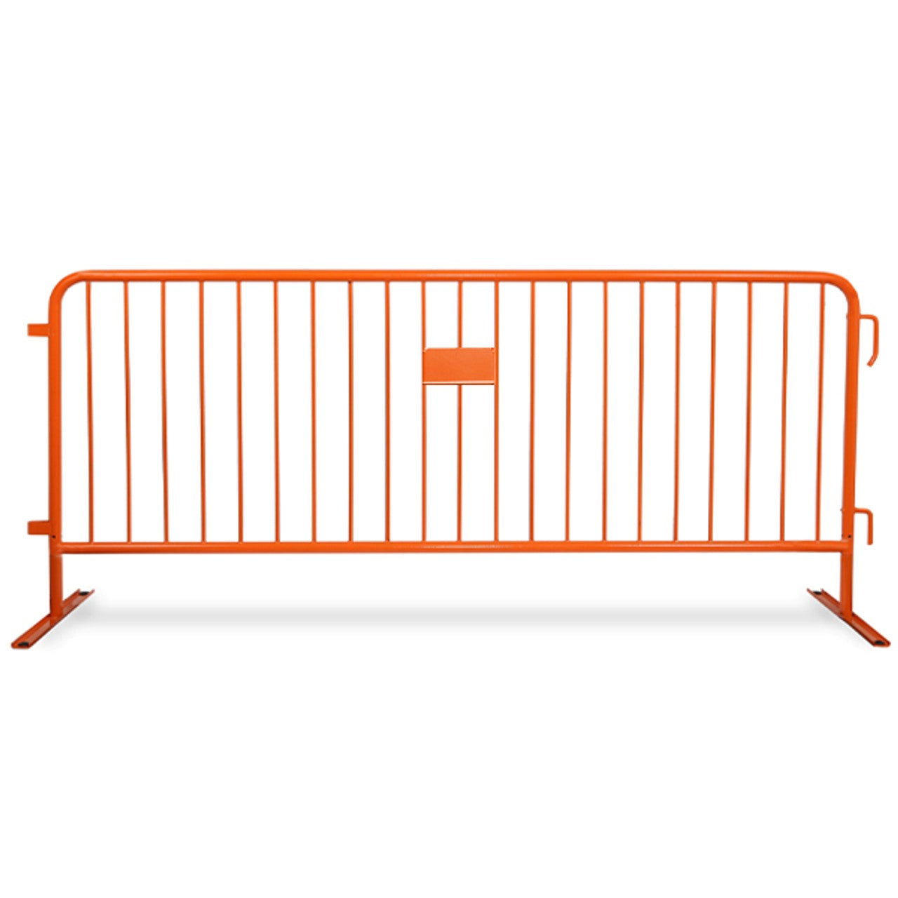 8.5 Foot Heavy Duty Steel Crowd Control Barricade - Orange