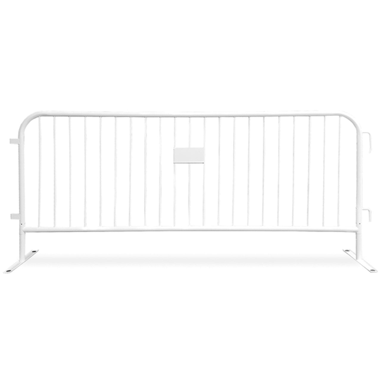8.5 Foot Heavy Duty Steel Crowd Control Barricade - White