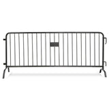 8.5 Foot Heavy Duty Steel Crowd Control Barricade - Black