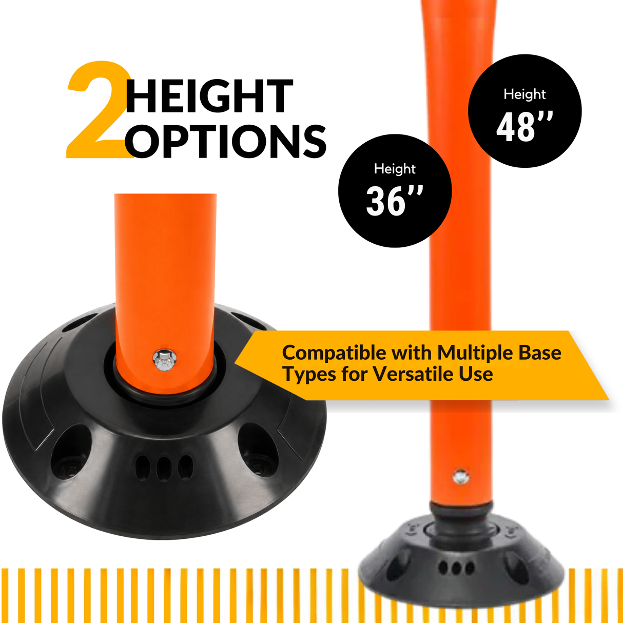 Flat Top Traffic Delineator Post