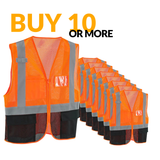 Class 2 Hi-Vis Safety Vest, 3 Pockets, Mesh