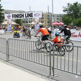 8.5 Foot Heavy Duty Steel Crowd Control Barricade - Galvanized