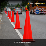 28" All Orange Traffic Cone, 7lb Base