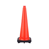 28" Slim Line Orange Traffic Cone, Black Base