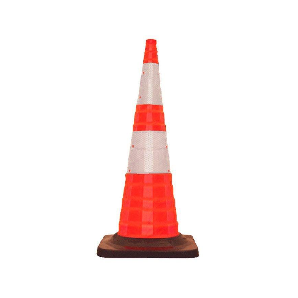 36" Orange Collapsible Pop Up Reflective Cone w/LED Light (Pack of 5)