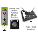 Yield To Pedestrians In-Street Sign with Fixed Base