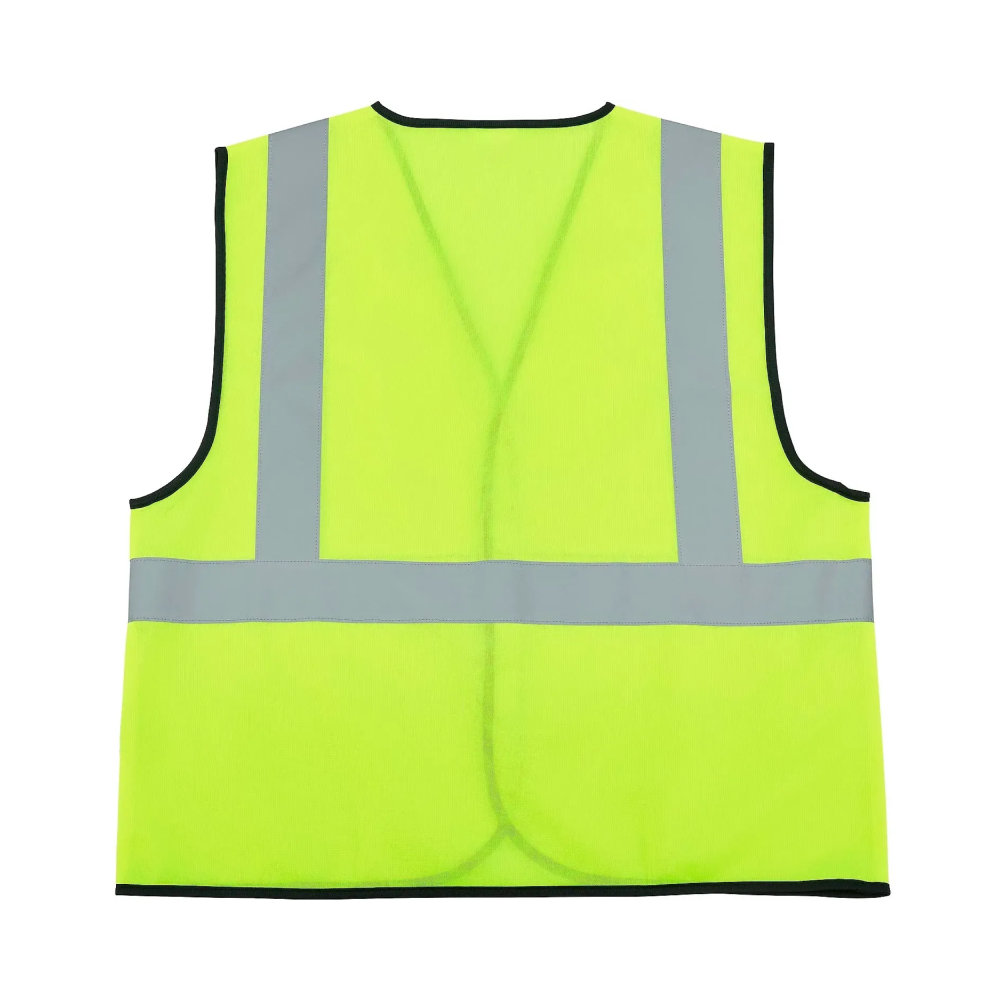 Class 2 Hi-Vis Safety Vest, Solid Polyester, Lime