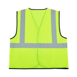 Class 2 Hi-Vis Safety Vest, Solid Polyester, Lime