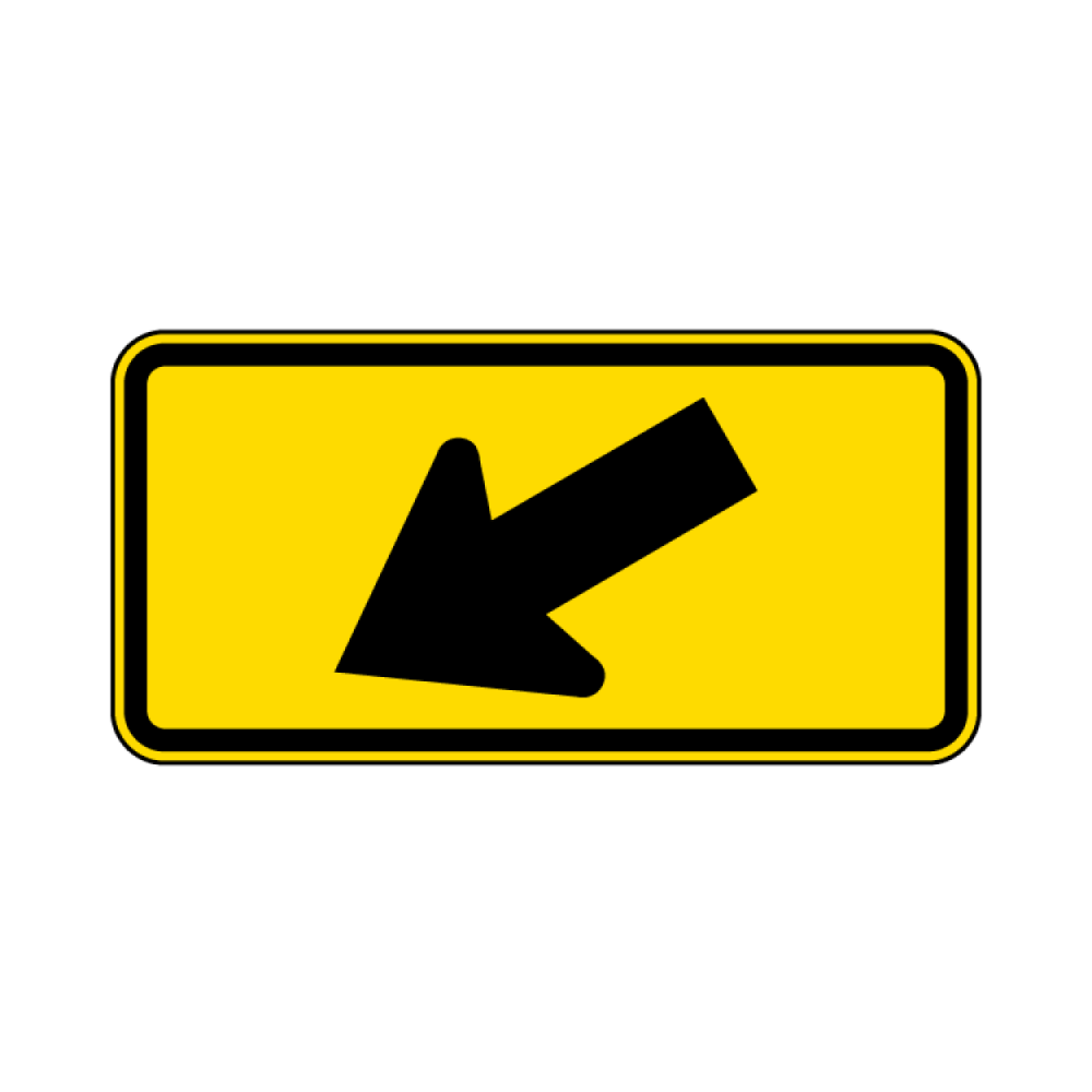 Diagonal Arrow Left Sign