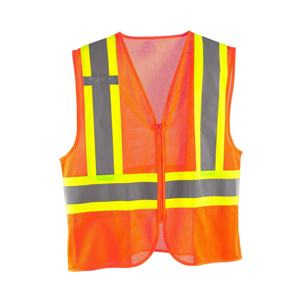 Class 2 Hi-Vis Safety Vest, 2 Pockets, Two-Tone, Mesh